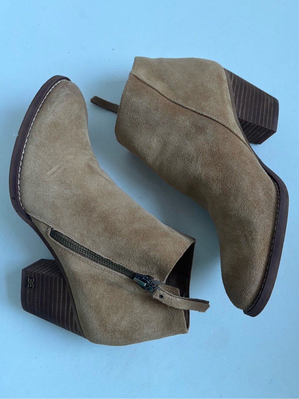 Sam Edelman Macon Suede Leather Ankle Boots Brown Size 9